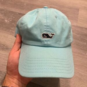 ‎Vineyard Vines Light Blue Adjustable Strapback Hat Cap Whale Logo
